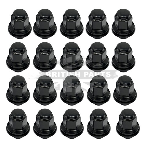 Wheel Nut Set Black 20 pcs